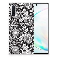 Samsung Galaxy Note 10 TPU Case Black Flowers - thumbnail