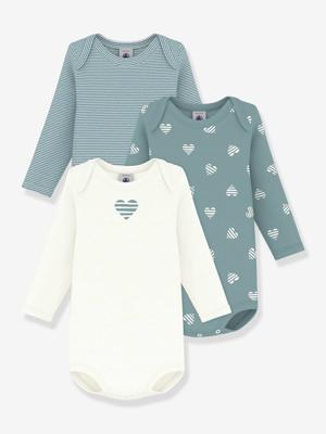 Set van 3 body's met lange mouwen voor baby wit