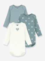 Set van 3 body's met lange mouwen voor baby wit