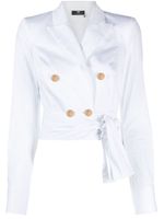 Elisabetta Franchi chemise à boutonnière croisée - Blanc