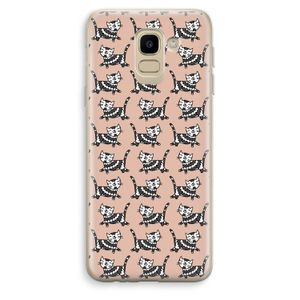 Zwarte poes: Samsung Galaxy J6 (2018) Transparant Hoesje