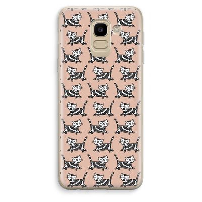 Zwarte poes: Samsung Galaxy J6 (2018) Transparant Hoesje