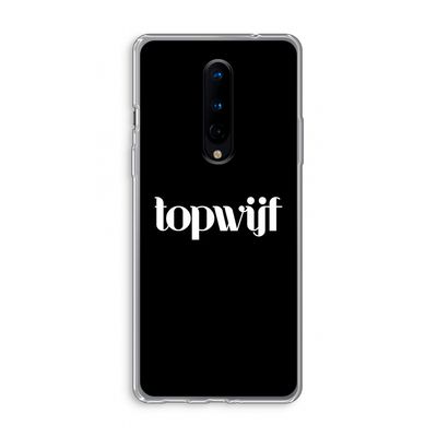 Topwijf Zwart: OnePlus 8 Transparant Hoesje