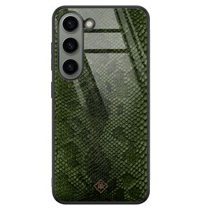 Samsung Galaxy S23 glazen hardcase - Snake mix