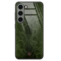 Samsung Galaxy S23 glazen hardcase - Snake mix Samsung Galaxy S23 glazen hardcase - Snake mix