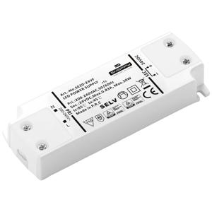 Dehner Elektronik SE 20-24VF (24VDC) LED-transformator, LED-driver Constante spanning 20 W 0.833 A 24 V/DC Geschikt voor meubels, Overbelastingsbescherming,