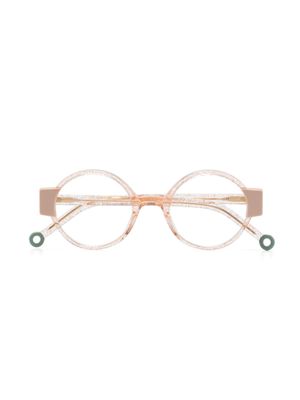 Kaleos lunettes de vue Tatou 001 à monture ronde - Rose