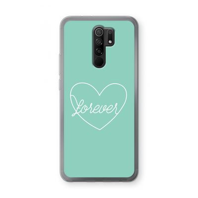 Forever heart pastel: Xiaomi Redmi 9 Transparant Hoesje