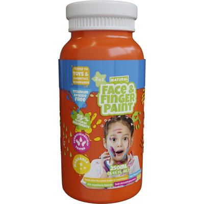 Boti Natural face & fingerpaint fles - oranje, 250ml