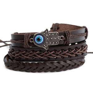Armband Bohemian Kunstleer Hamsa Hand