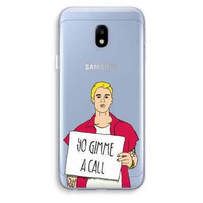 Gimme a call: Samsung Galaxy J3 (2017) Transparant Hoesje
