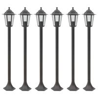 VidaXL Paalverlichting voor tuin e27 110 cm aluminium brons 6 st