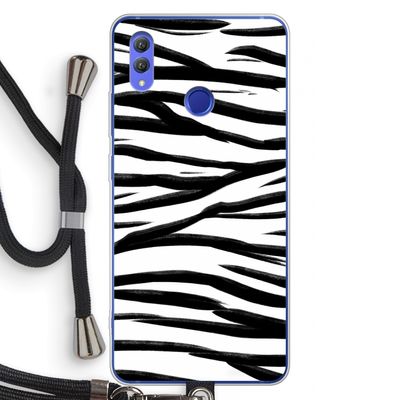 Zebra pattern: Honor Note 10 Transparant Hoesje met koord