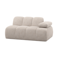 Woood Mojo 1,5-zits bank arm rechts ribstof Ecru