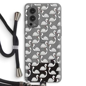Zwanen: OnePlus Nord 2 5G Transparant Hoesje met koord