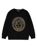 Versace Kids sweat Medusa à ornements de clous - Noir