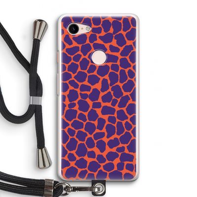 Purple Giraffe: Pixel 3 Transparant Hoesje met koord