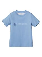 Brunello Cucinelli Kids t-shirt à logo imprimé - Bleu - thumbnail