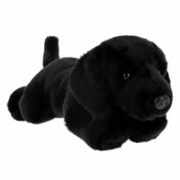 Knuffeldier Puppy Labrador hond - zachte pluche stof - premium kwaliteit knuffels - zwart - 35 cm