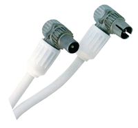 Nedis Coaxkabel Coax Male (IEC) naar Coax Female (IEC) Haaks 5 m Wit | 1 stuks - 695020444 695020444 - thumbnail