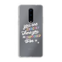 Right Place: OnePlus 8 Transparant Hoesje