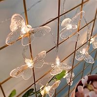 10 leds led vlinder lichten fee lichtslingers kerst slinger voor bruiloft decoratie buiten kamer slinger decoratie gordijn lichten 1 set Lightinthebox