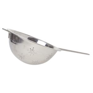 Zilver RVS vergiet/zeef met handvat 24 x 9 cm laag model