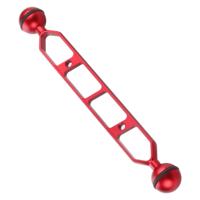 PULUZ 9 0 inch 22 9 cm aluminium dubbele ballen arm voor onderwater toorts/video licht (rood)