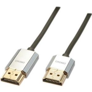 Lindy HDMI/micro HDMI, 3m HDMI kabel HDMI Type A (Standaard) HDMI Type D (Micro) Zwart, Chroom, Goud