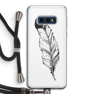 Pluim: Samsung Galaxy S10e Transparant Hoesje met koord