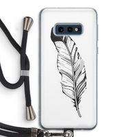 Pluim: Samsung Galaxy S10e Transparant Hoesje met koord