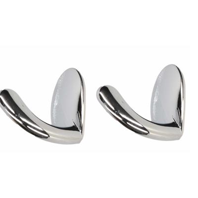 Luxe plakhaken / handdoekhaken - 2x - chroom glans - 3 x 3,7 cm - handdoeken/theedoeken ophangen