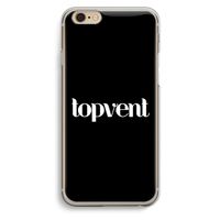 Topvent Zwart: iPhone 6 / 6S Transparant Hoesje