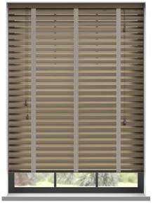 Aluminium jaloezie met ladderband - Mocca Metallic