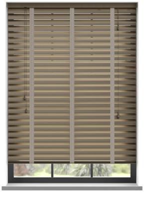 Aluminium jaloezie met ladderband - Mocca Metallic