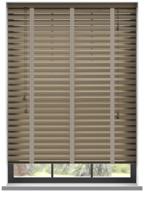 Aluminium jaloezie met ladderband - Mocca Metallic