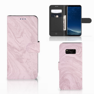 Samsung Galaxy S8 Bookcase Marble Pink - Origineel Cadeau Vriendin