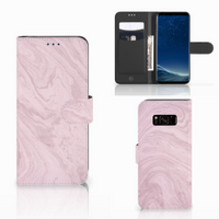 Samsung Galaxy S8 Bookcase Marble Pink - Origineel Cadeau Vriendin - thumbnail