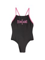 Chiara Ferragni Kids maillot de bain à logo imprimé - Noir