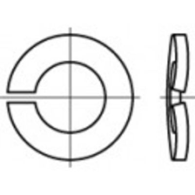 TOOLCRAFT TO-5357574 Veerring 18 mm DIN 128 RVS A1 25 stuk(s)