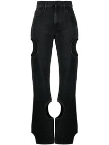 Off-White cut-out straight-leg jeans - Noir