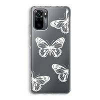 White butterfly: Xiaomi Redmi Note 10 Pro Transparant Hoesje