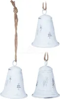 Kerstbel Wit 13cm Assorti 1st