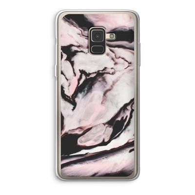 Roze stroom: Samsung Galaxy A8 (2018) Transparant Hoesje