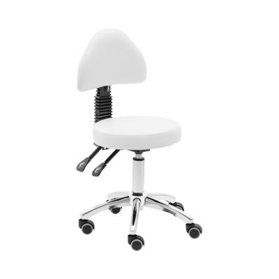 rolkruk met rugleuning - 48 - 61 cm - 150 kg - wit