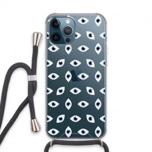 Eyes pattern: iPhone 13 Pro Max Transparant Hoesje met koord