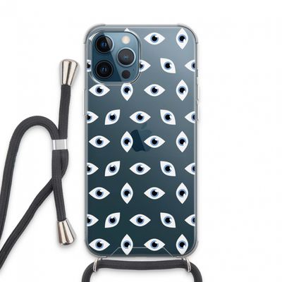 Eyes pattern: iPhone 13 Pro Max Transparant Hoesje met koord