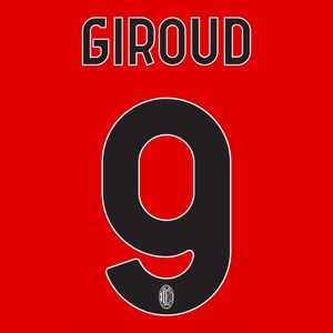 Giroud 9 (Officiële AC Milan Bedrukking 2023-2024)