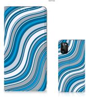 Samsung Galaxy A41 | Hoesje met Magneet | Waves Blue