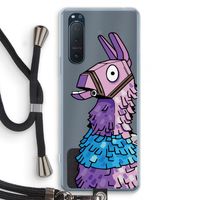 Lama: Sony Xperia 5 II Transparant Hoesje met koord